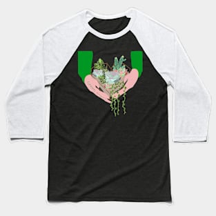 Green fingers succulent terrarium Baseball T-Shirt